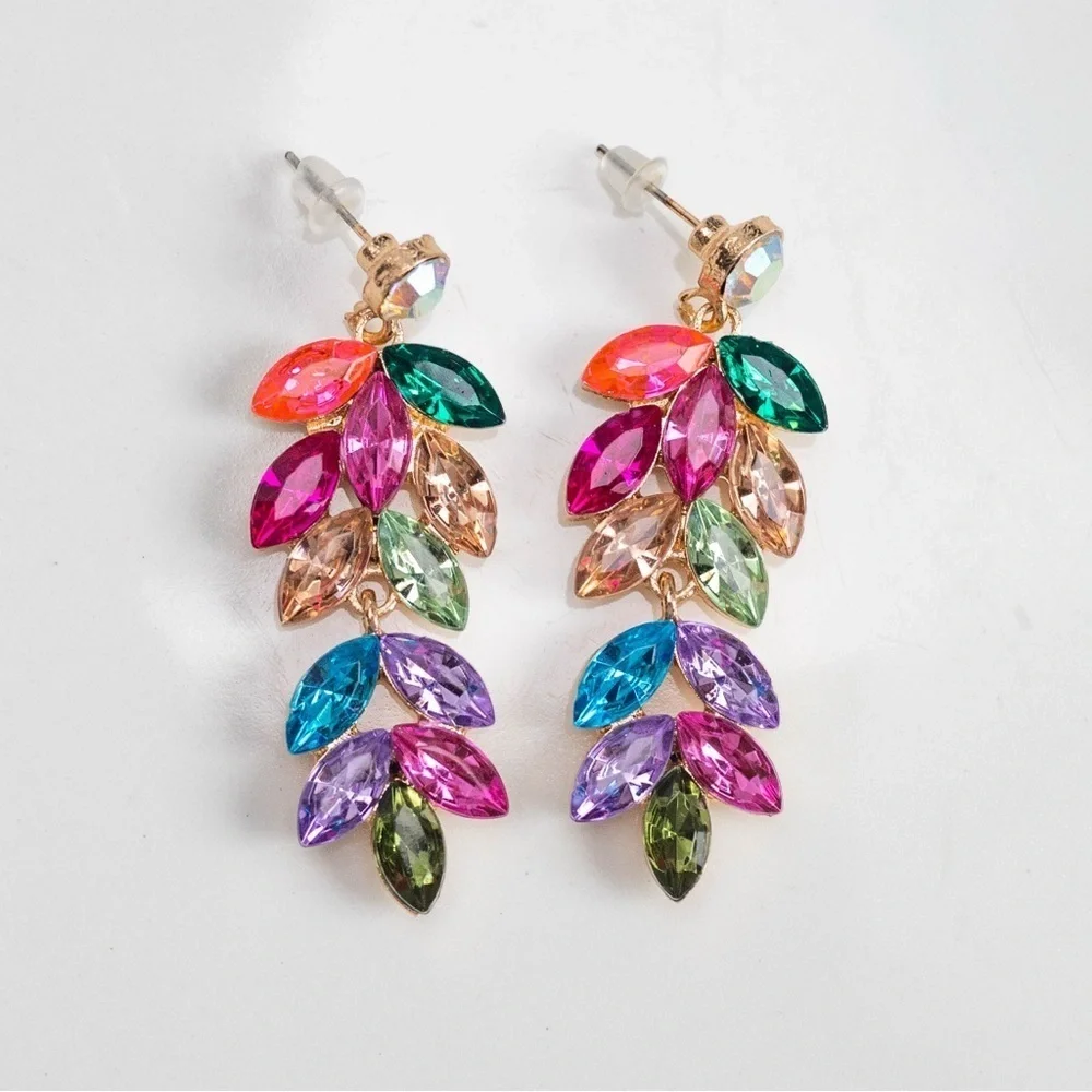 ✨Zara Ayla Multicolor Crystal Drop Earrings